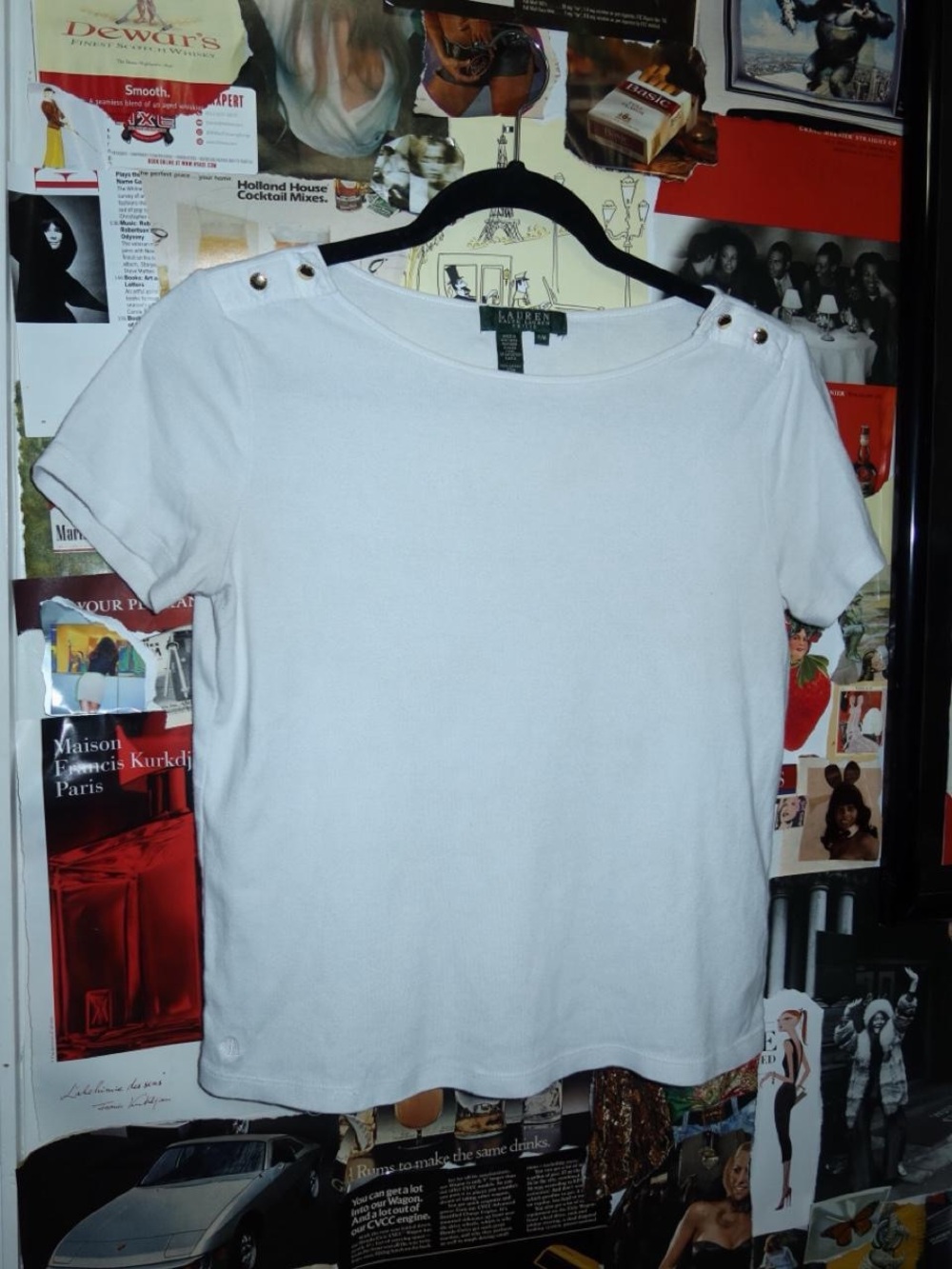 Ralph Lauren White Short-sleeve shirt with gold stud detailing